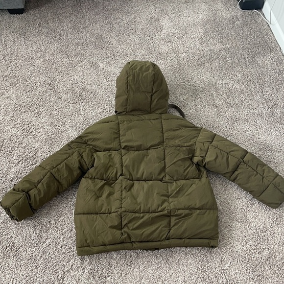 OOF WEAR Oversize Hooded Jacket In Verde Oliva Size 38 - Picture 7 of 16